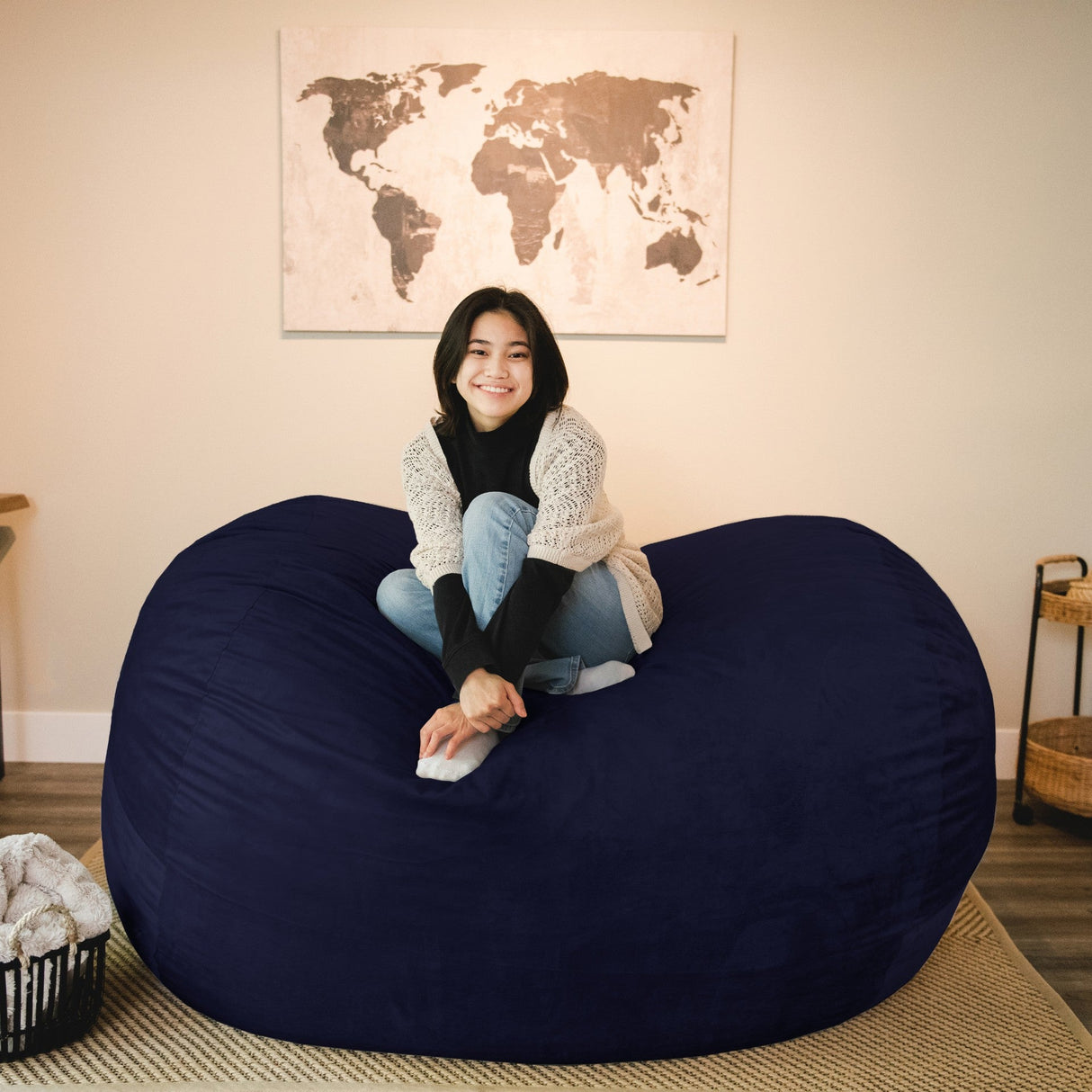 Fuf® 6.5Ft Foam Bean Bag