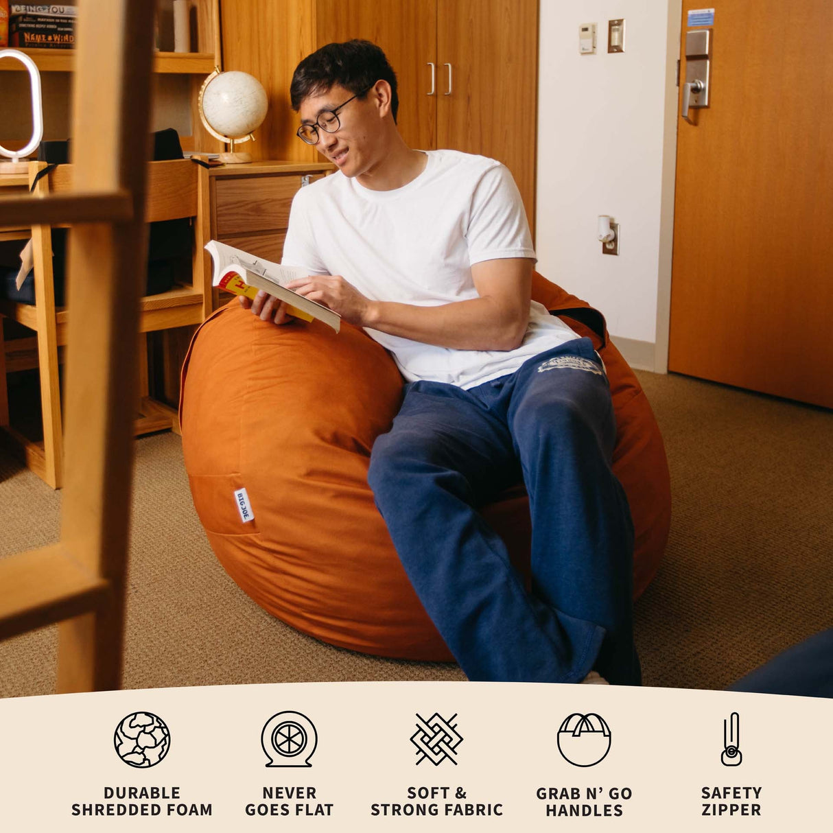 Fuf® 4Ft Foam Bean Bag