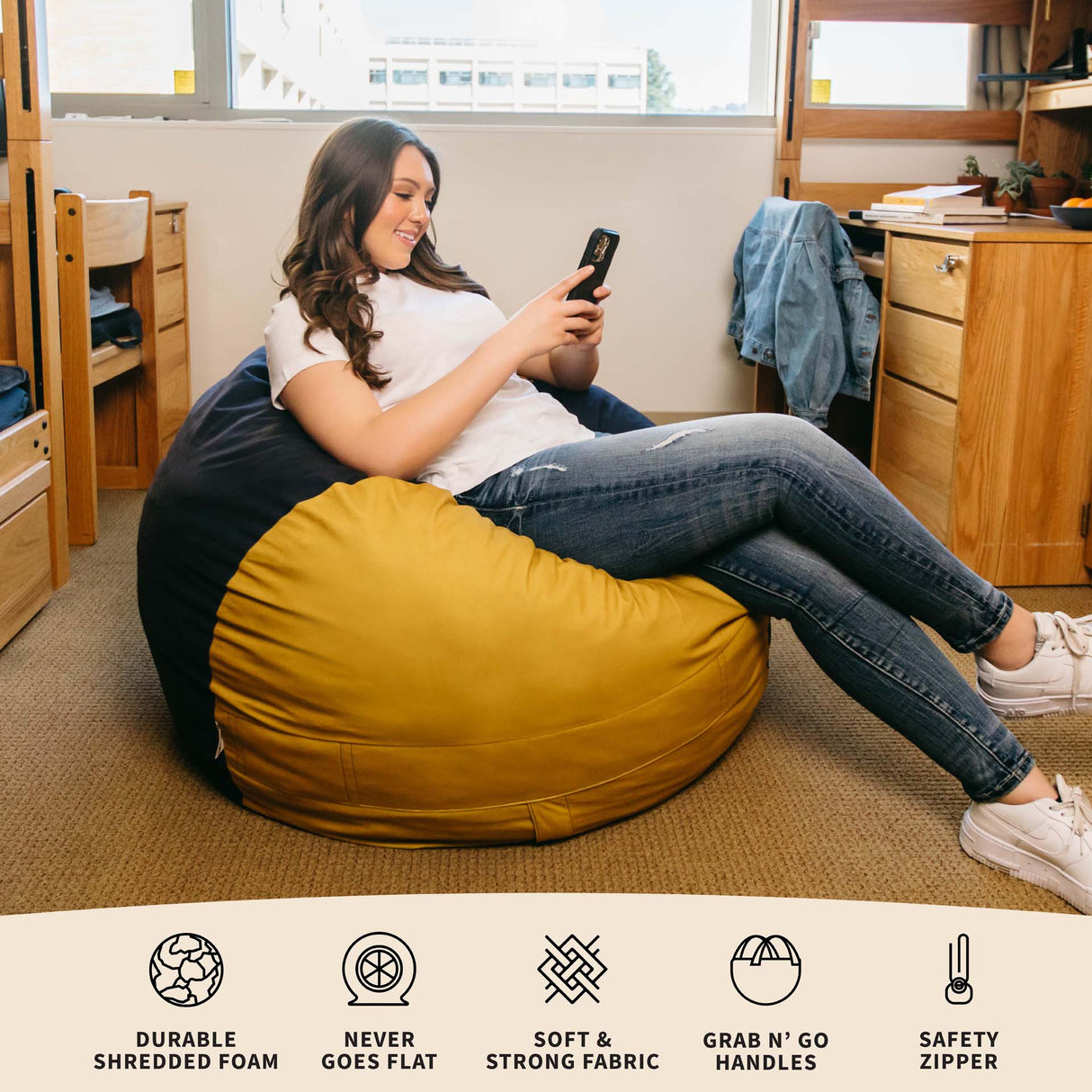 Fuf® 4Ft Foam Bean Bag