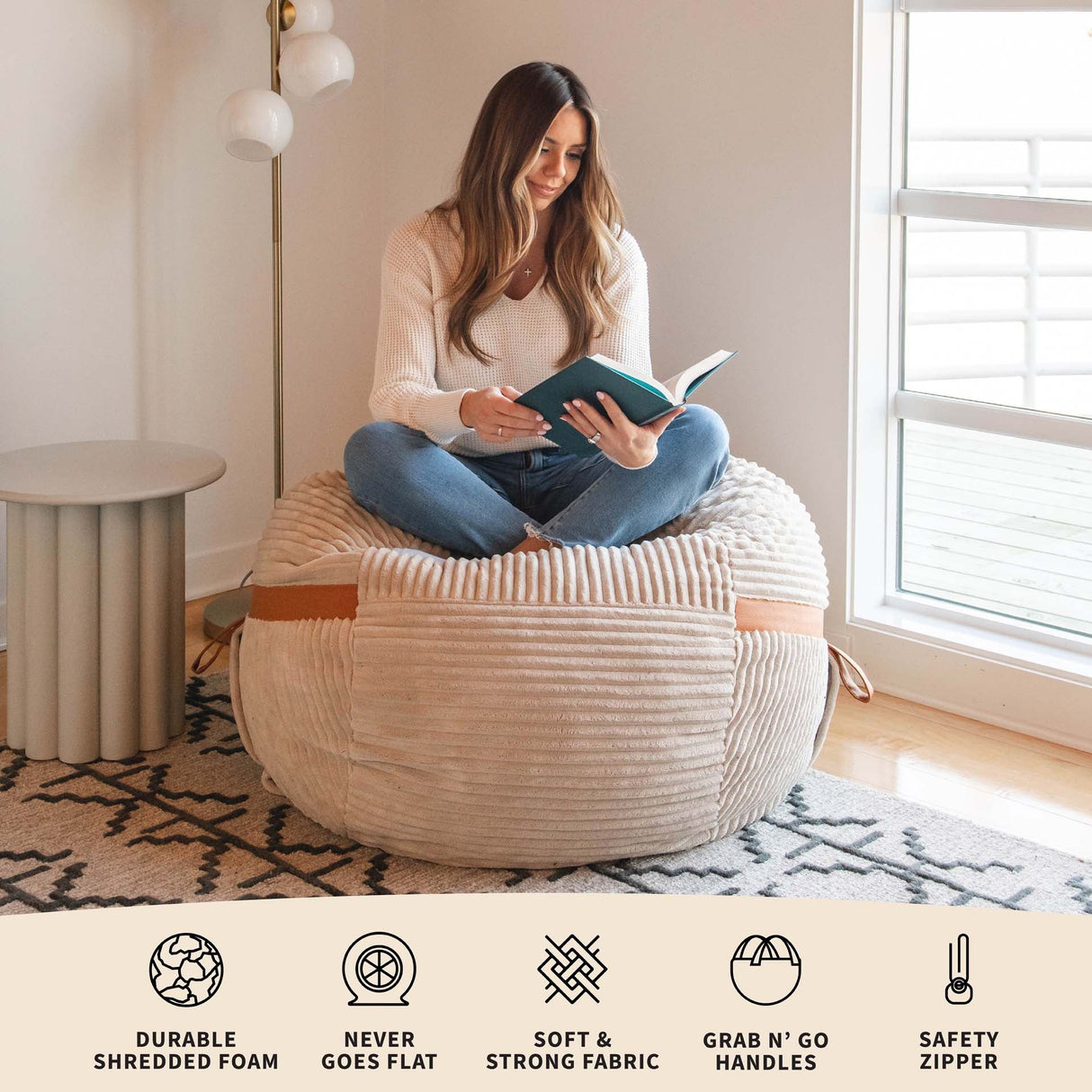 Fuf® 4Ft Foam Bean Bag