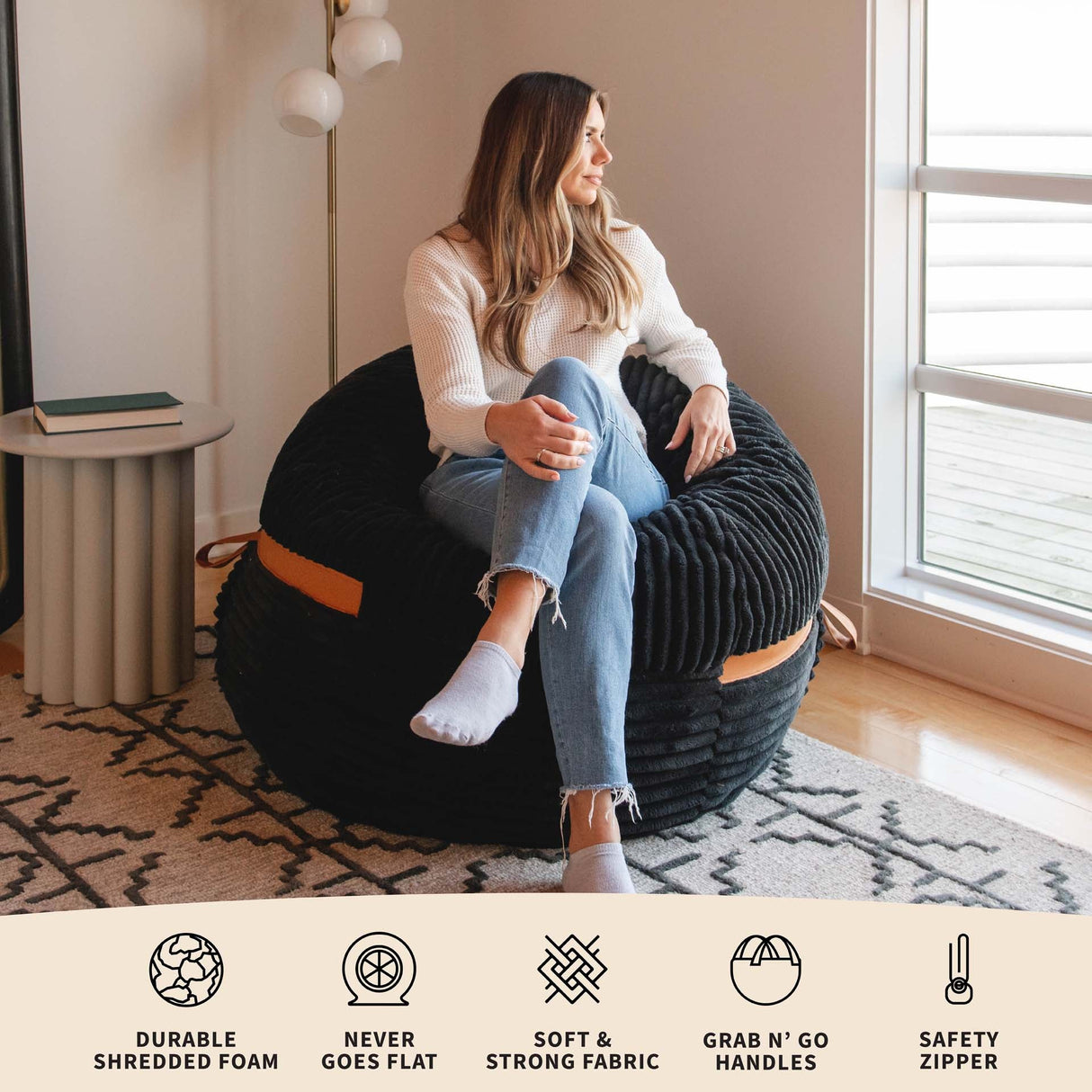 Fuf® 4Ft Foam Bean Bag