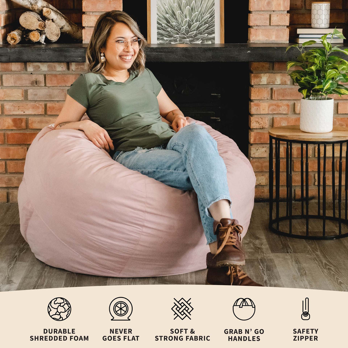 Fuf® 4Ft Foam Bean Bag