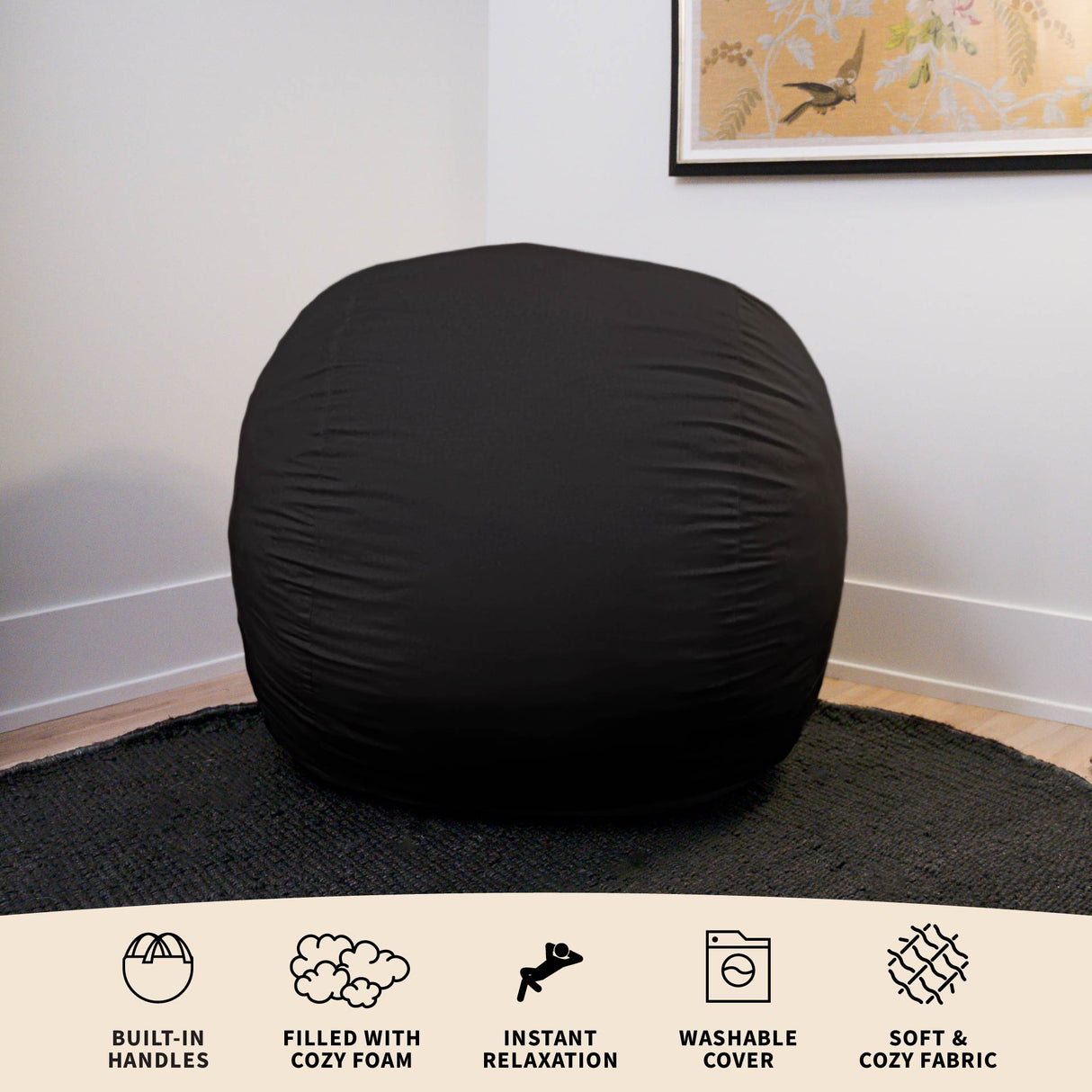 Fuf® 4Ft Foam Bean Bag