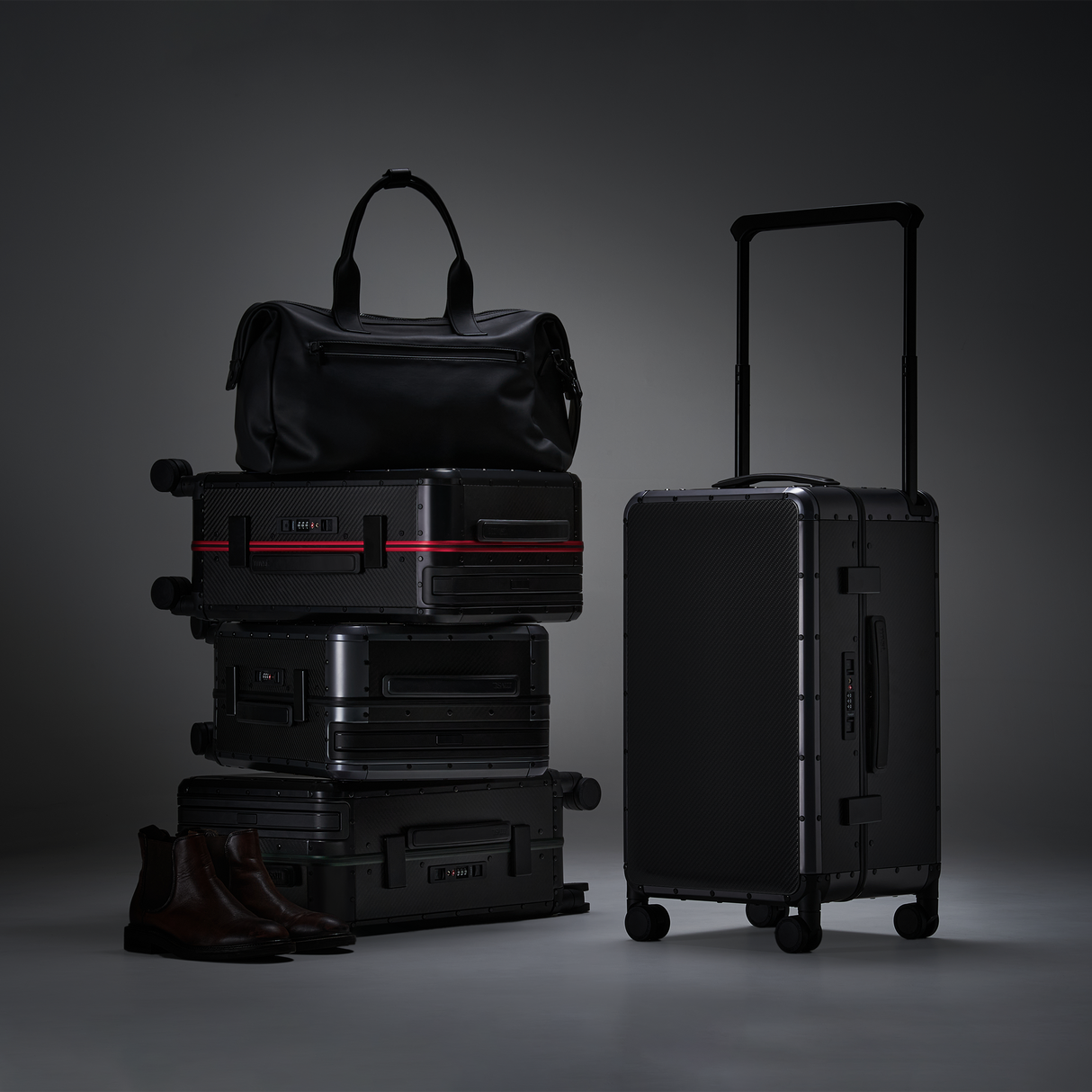Carbon S 2.0 Carbon Fiber Suitcase Black
