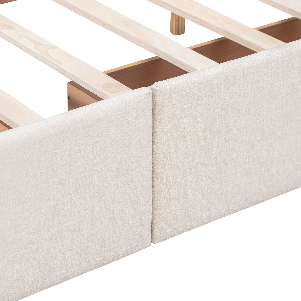 Walker Edison | Upholstered Queen Platform Bed with Storage