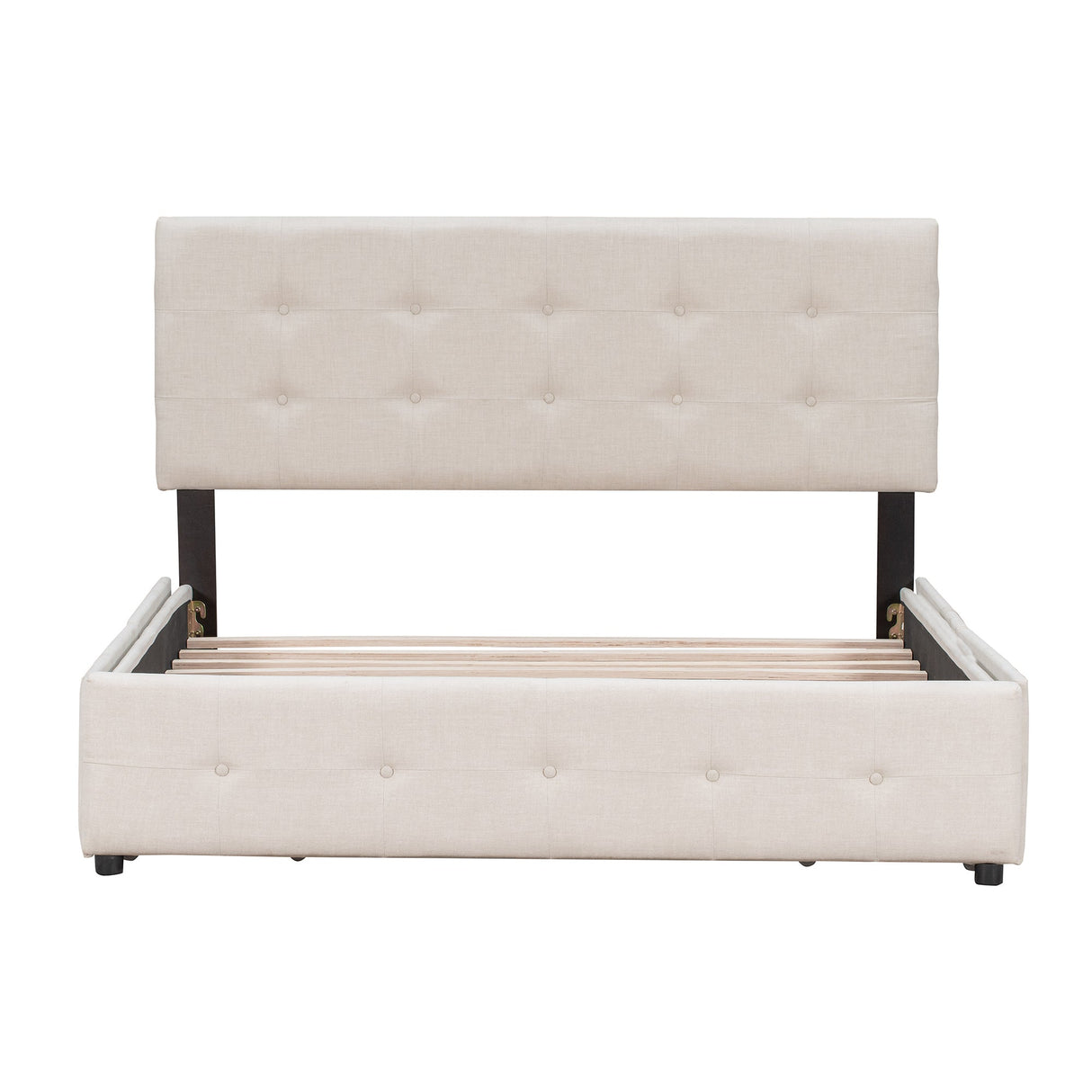 Walker Edison | Upholstered Queen Platform Bed with Storage