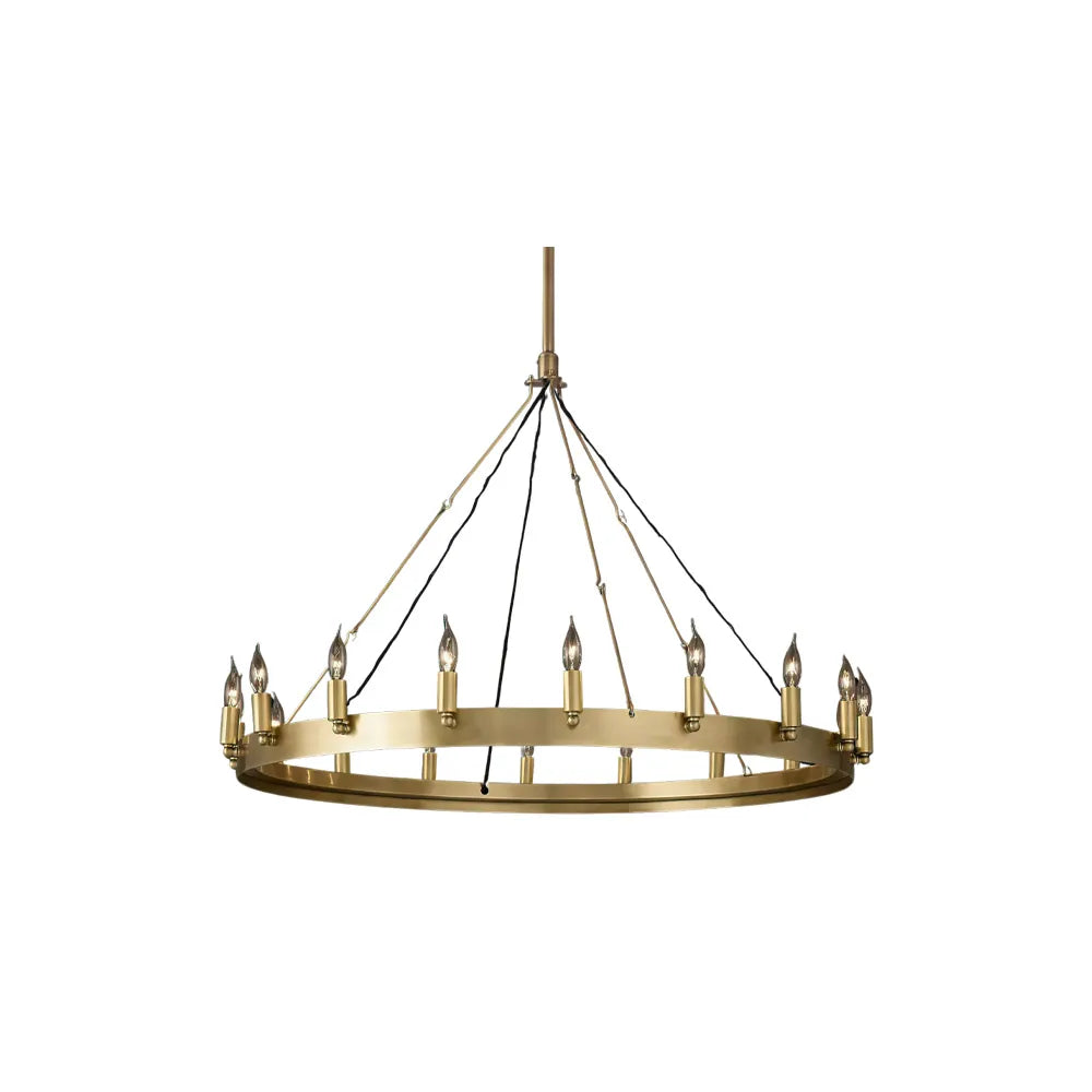 Camino Vintage Candelabra Round Chandelier 38"