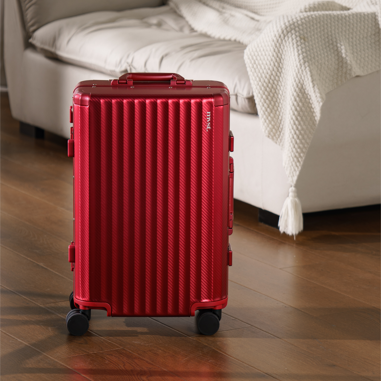 SPACE Aluminum Suitcase Red