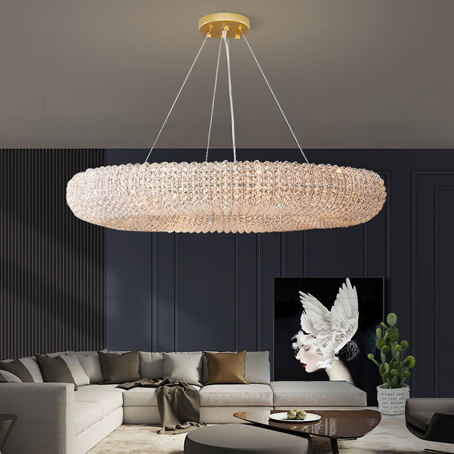 Crystal Smoked Chandelier