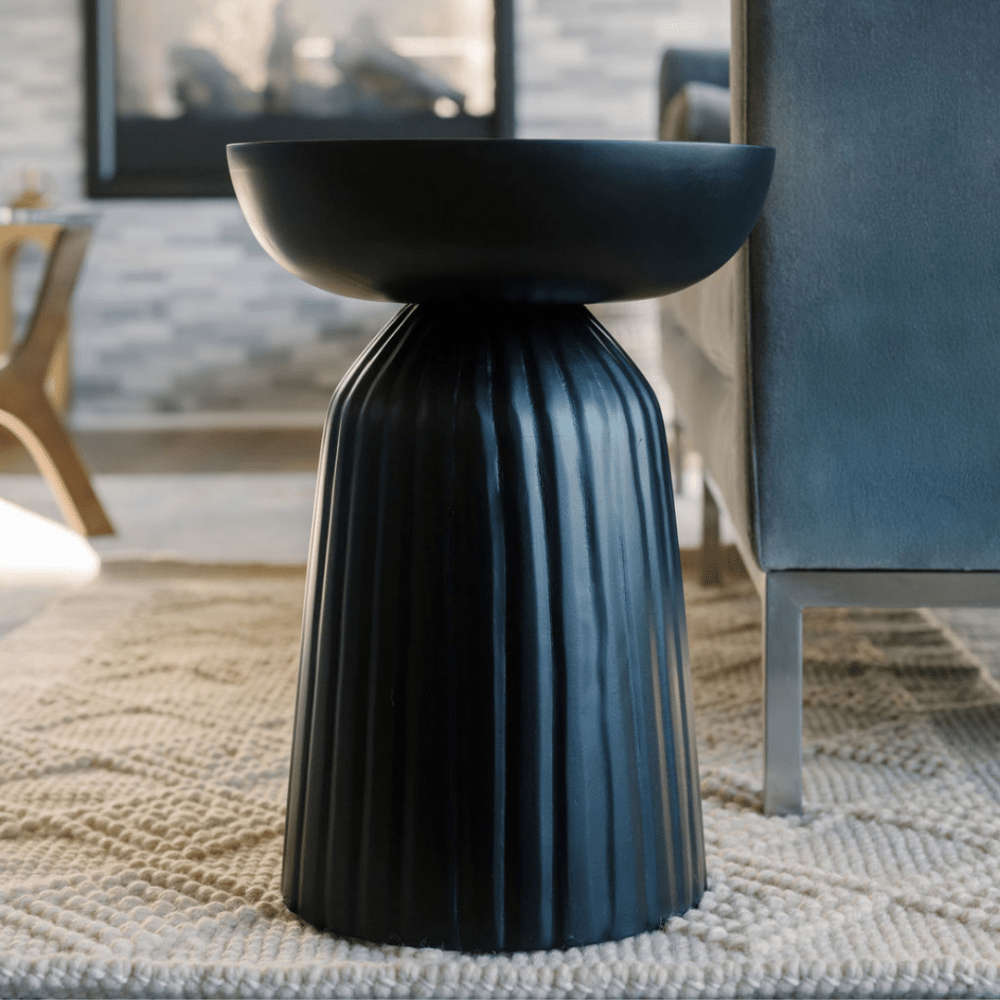 Black Wooden Accent Table