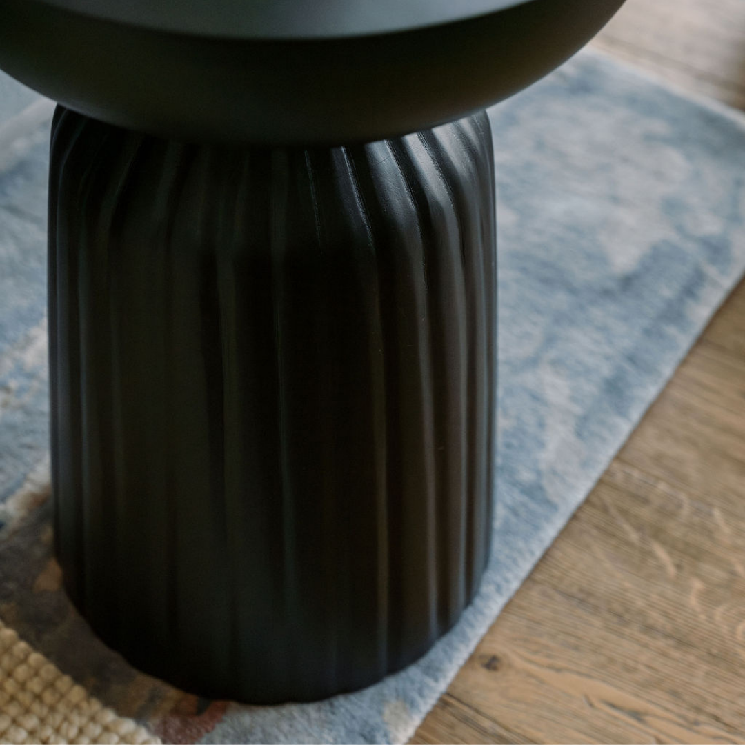 Black Wooden Accent Table