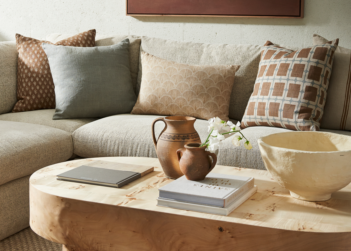Burl Oval Coffee Table