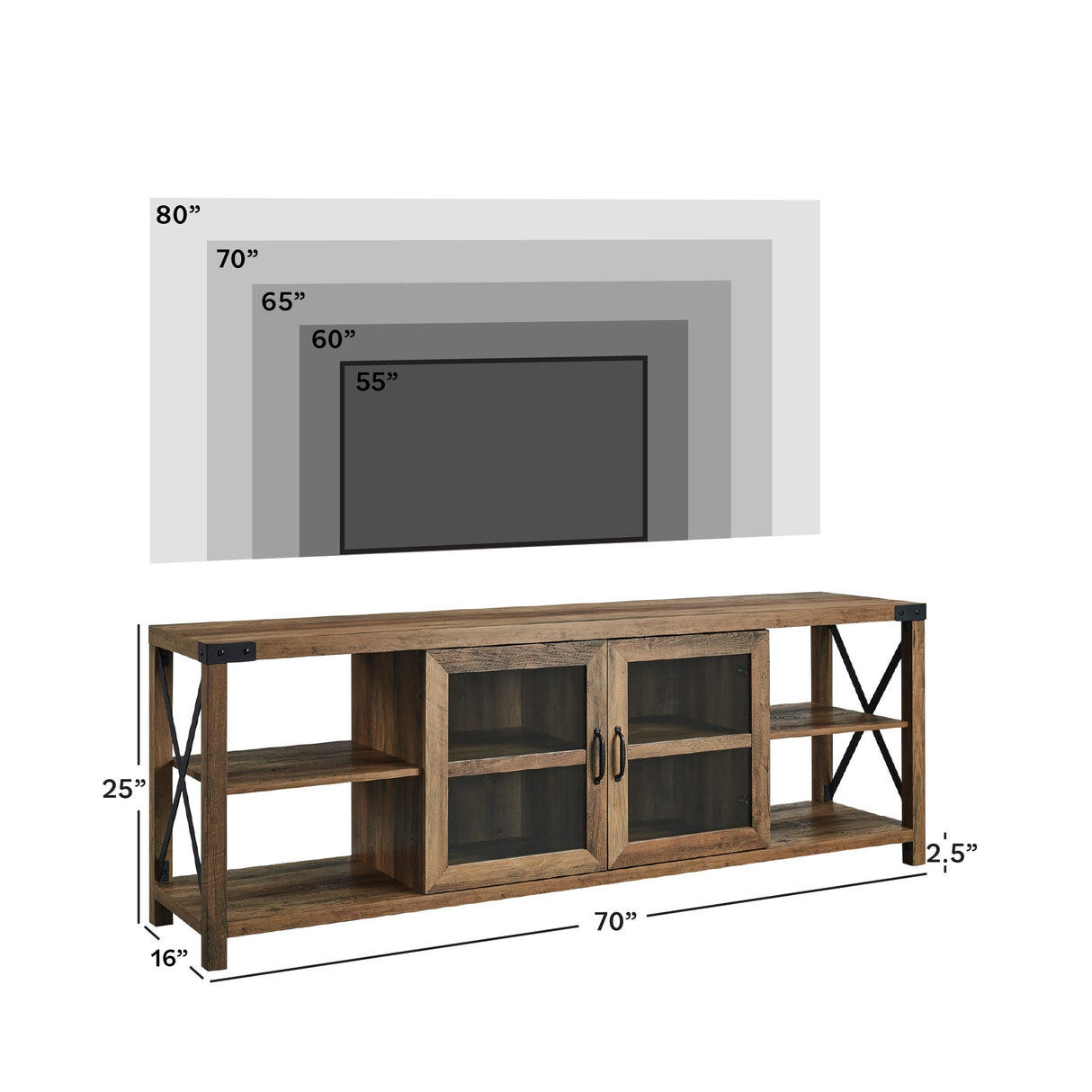 Metal X TV Stand
