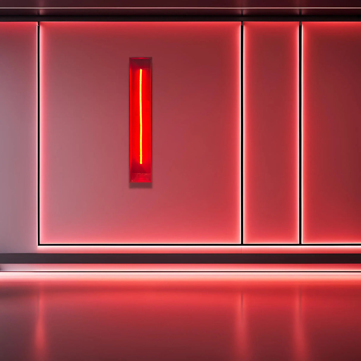 Redwood Radiance Lamp | Tall LED Strip Wooden Lamp