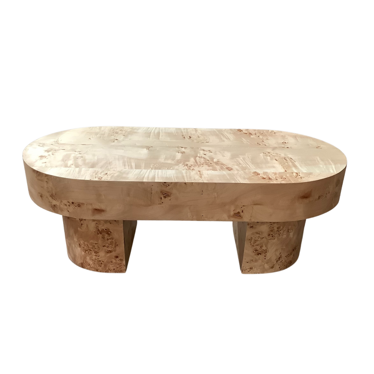 Burl Oval Coffee Table