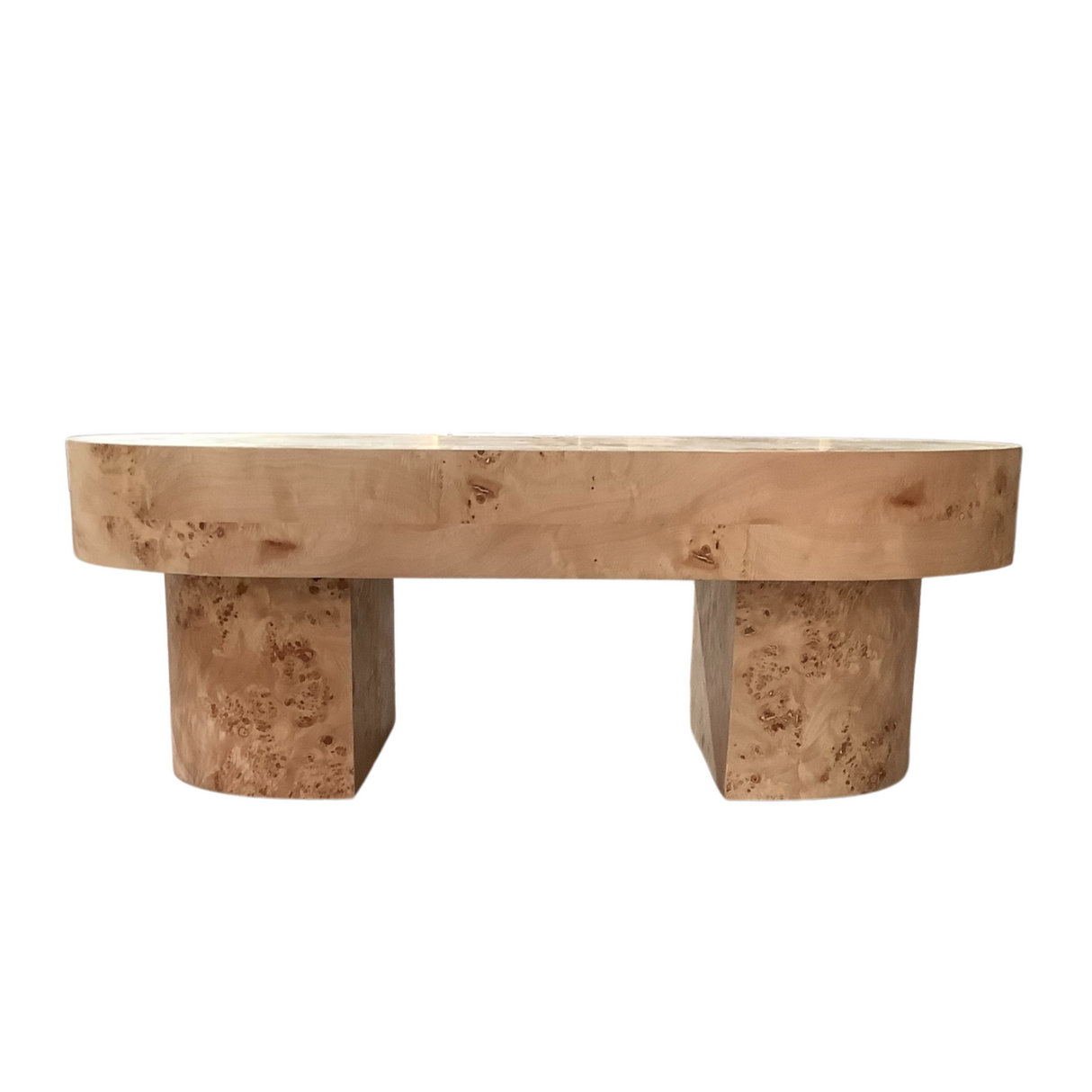 Burl Oval Coffee Table