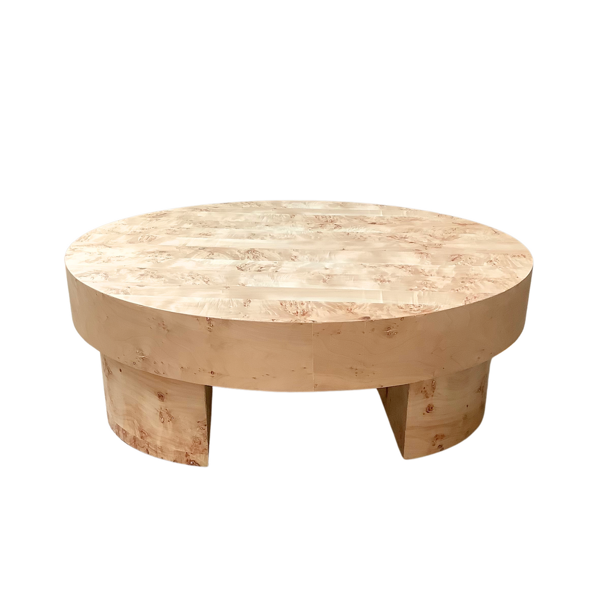 Burl Round Coffee Table