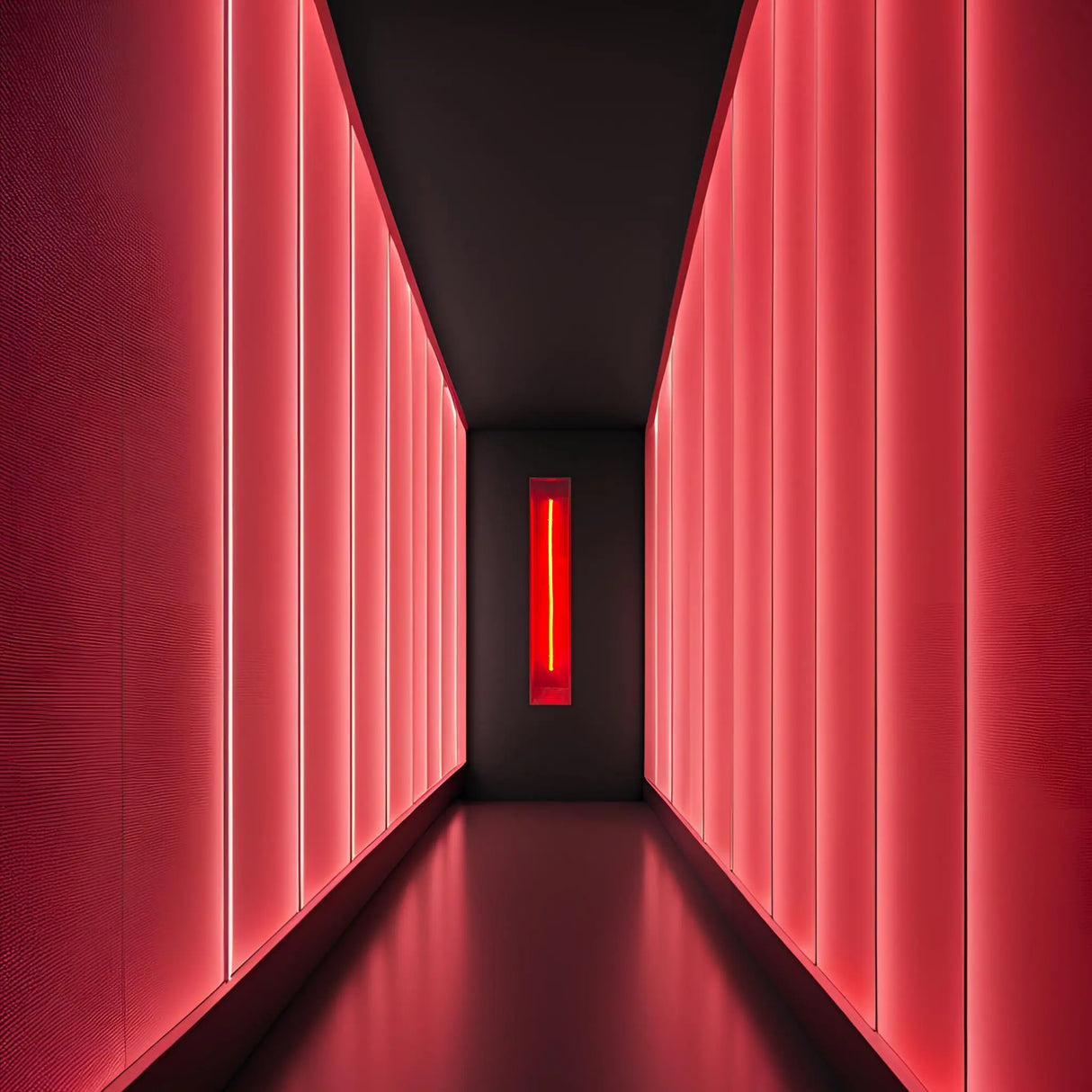 Redwood Radiance Lamp | Tall LED Strip Wooden Lamp