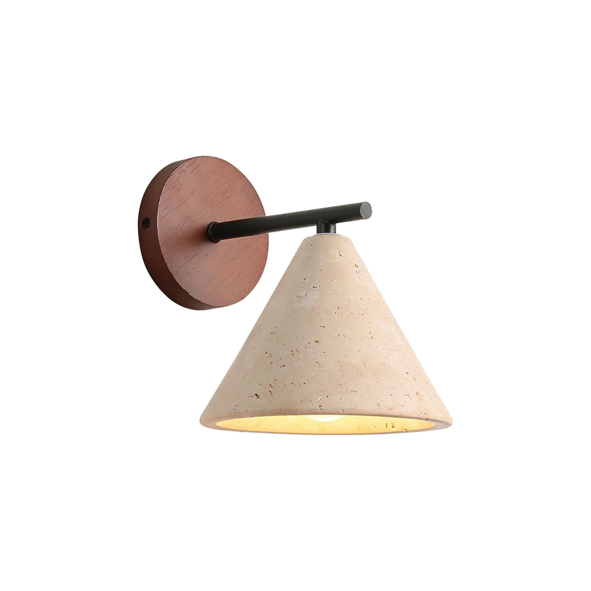 Conical Finley Travertine Wall Lamp