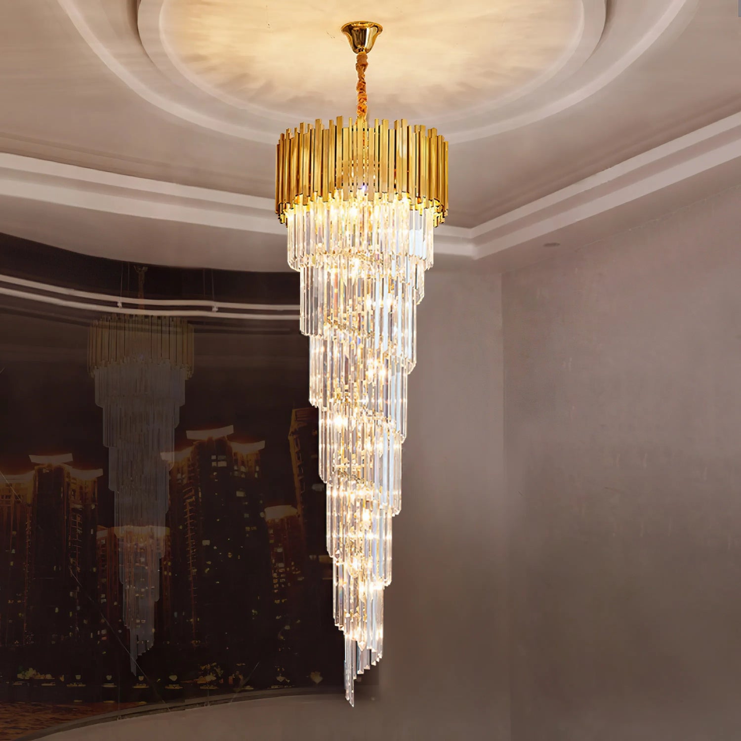 Bourbons Round Chandelier