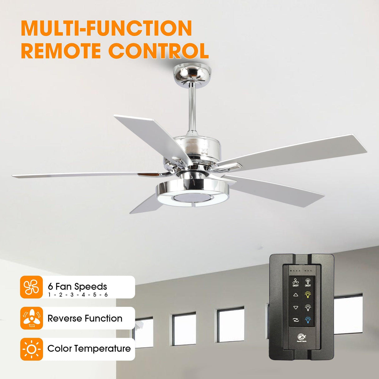 52" Vendome Industrial Downrod Mount Reversible Ceiling Fan With Lighting And Remote Control