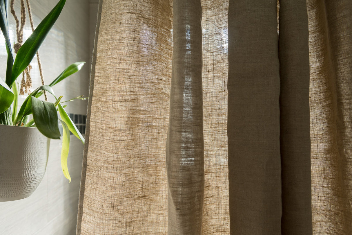 Hemp Shower Curtain – Bath, Tub + Stall Sizes – Made in USA