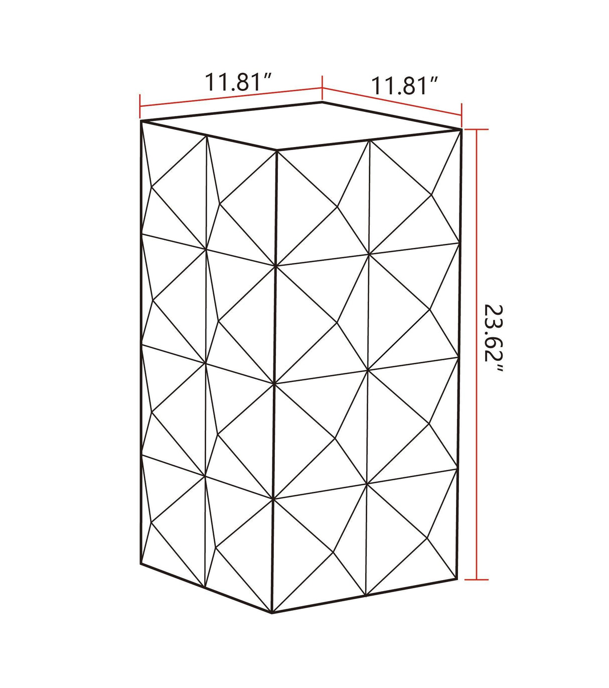 24" Height Three-dimensional Embossed Pattern Design Retro Coffee Table MDF Retro Furniture