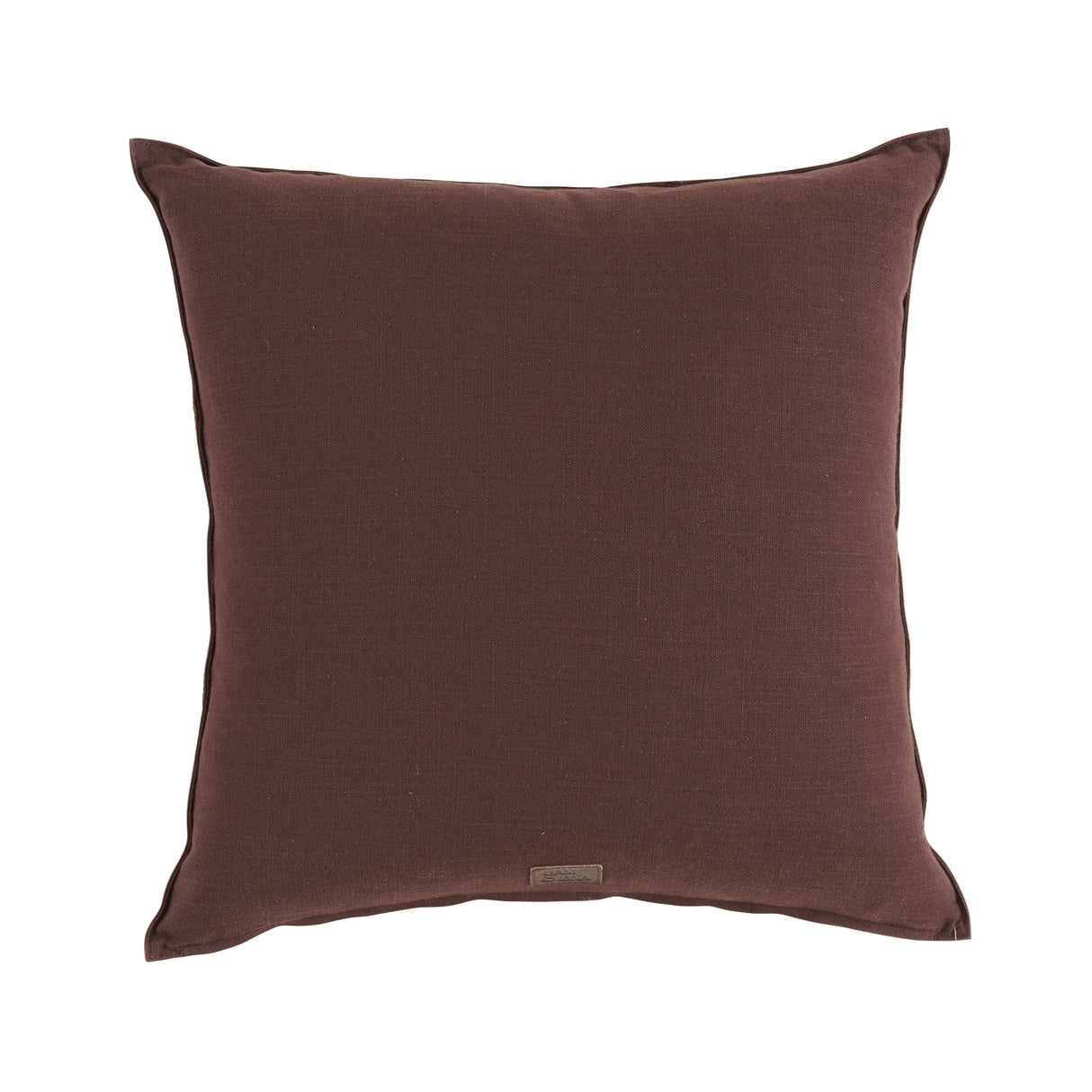 Divya Dark Brown Leather Pillow 22" x 22"