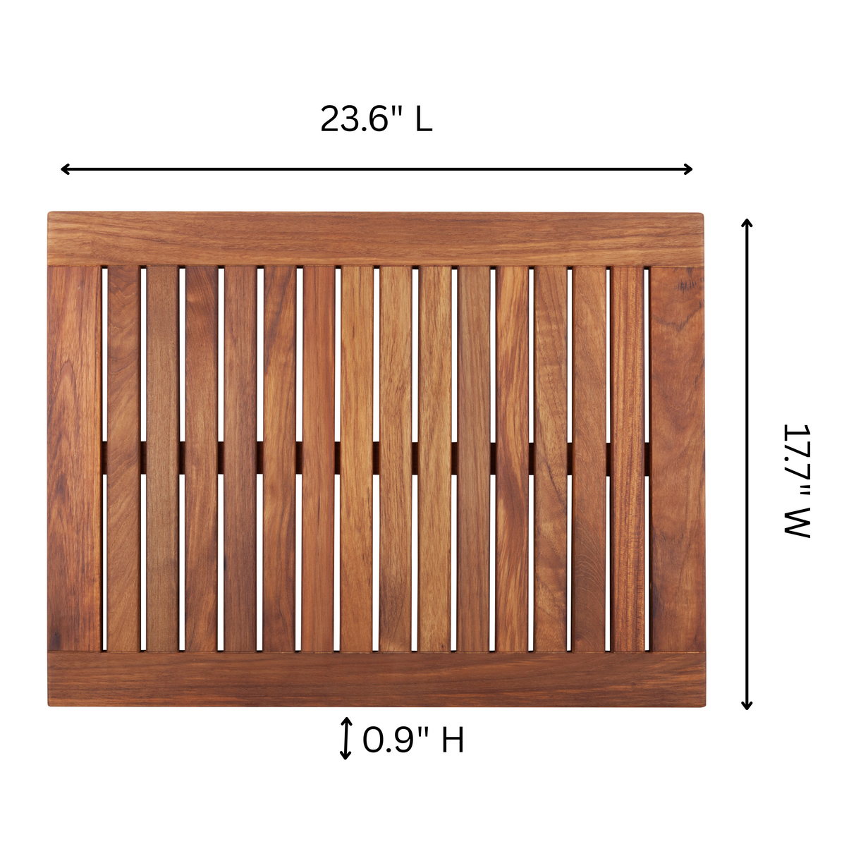 Juno Oiled Teak Shower and Bath Mat with Frame 23.6″ x 17.7″