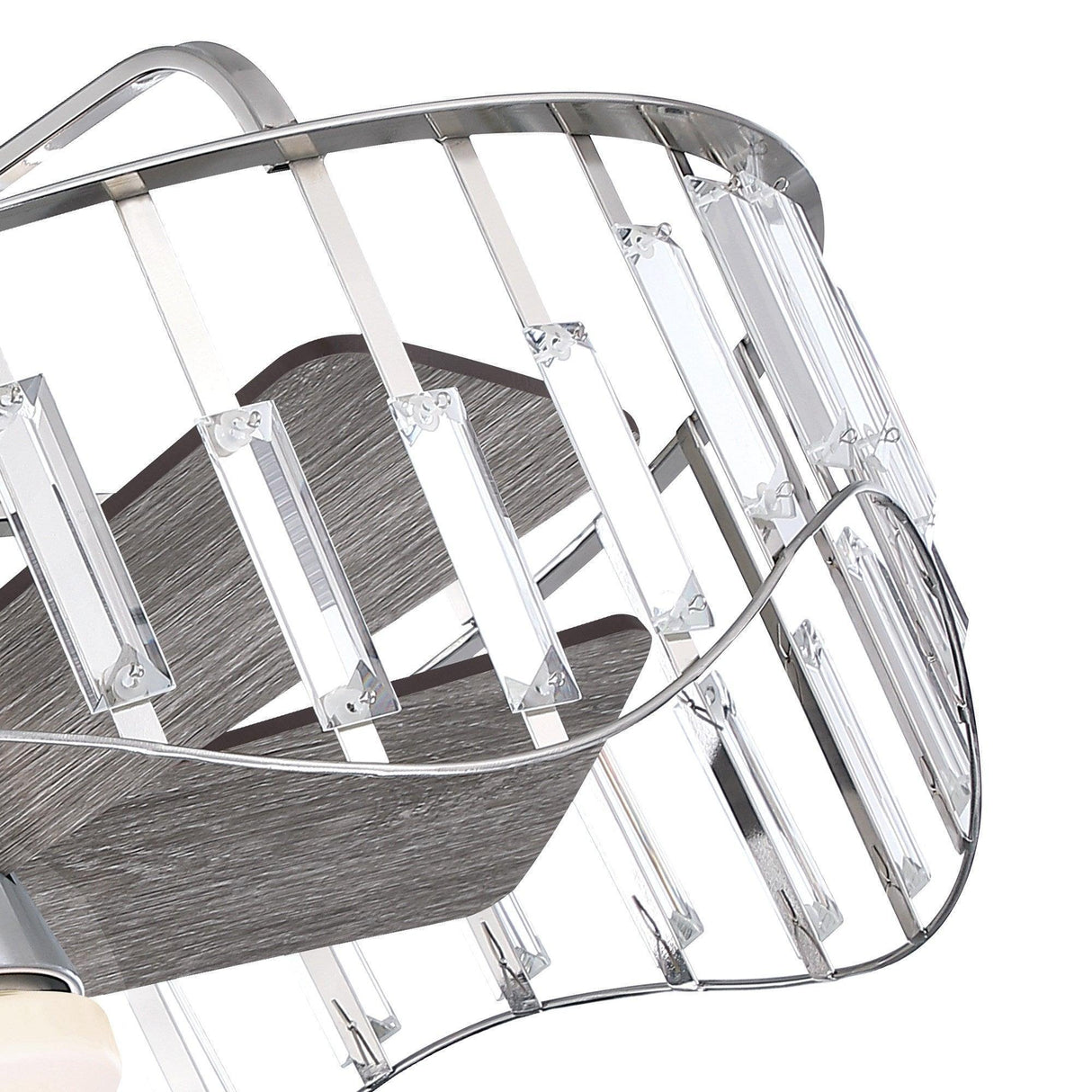 27" Modern Brush Nickel Flush Mount Reversible Ceiling Fan with Lighting and Remote Control