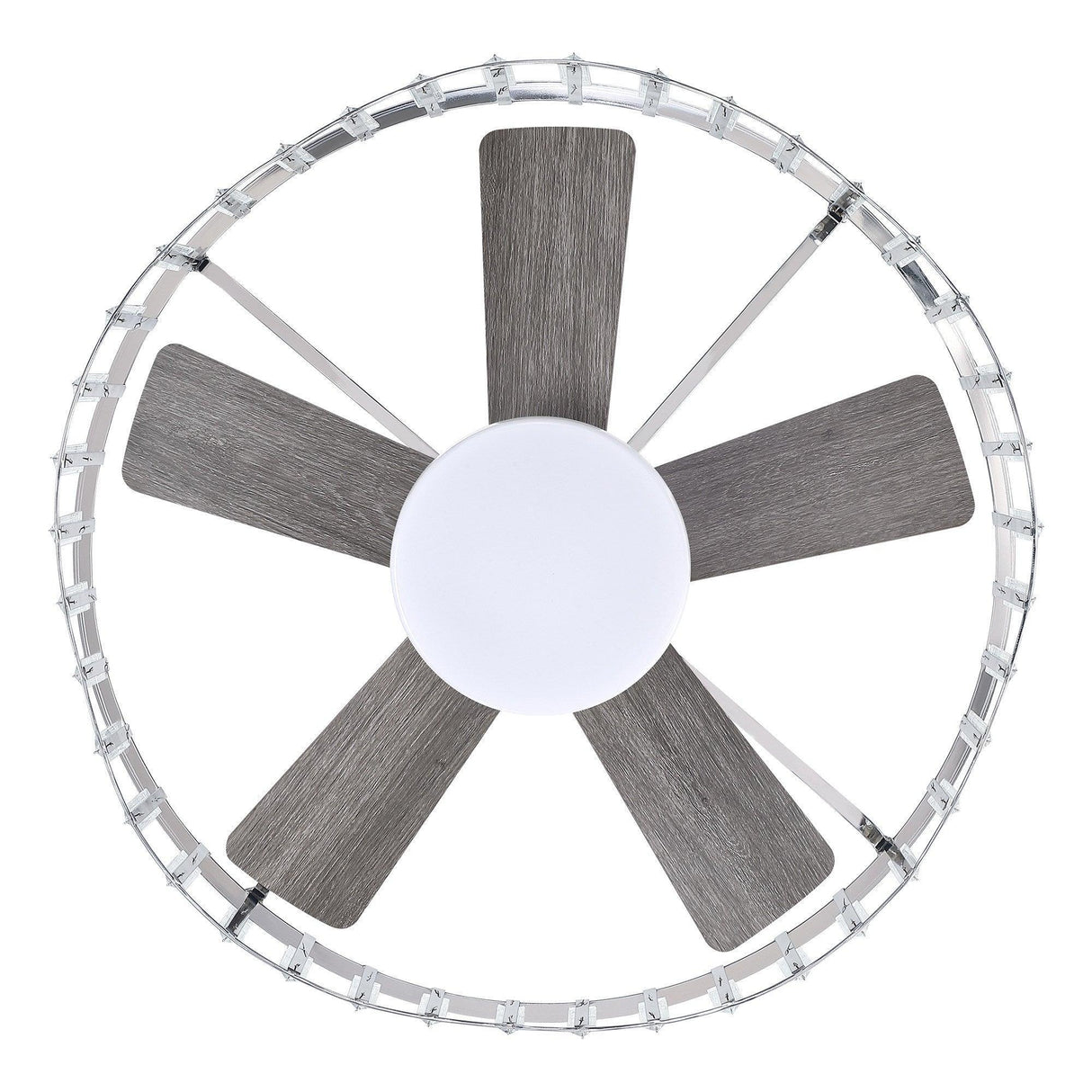 27" Modern Brush Nickel Flush Mount Reversible Ceiling Fan with Lighting and Remote Control