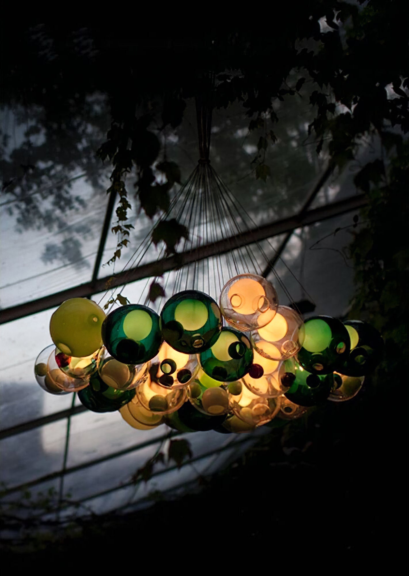 28 Multiple Colour Chandelier - Cluster