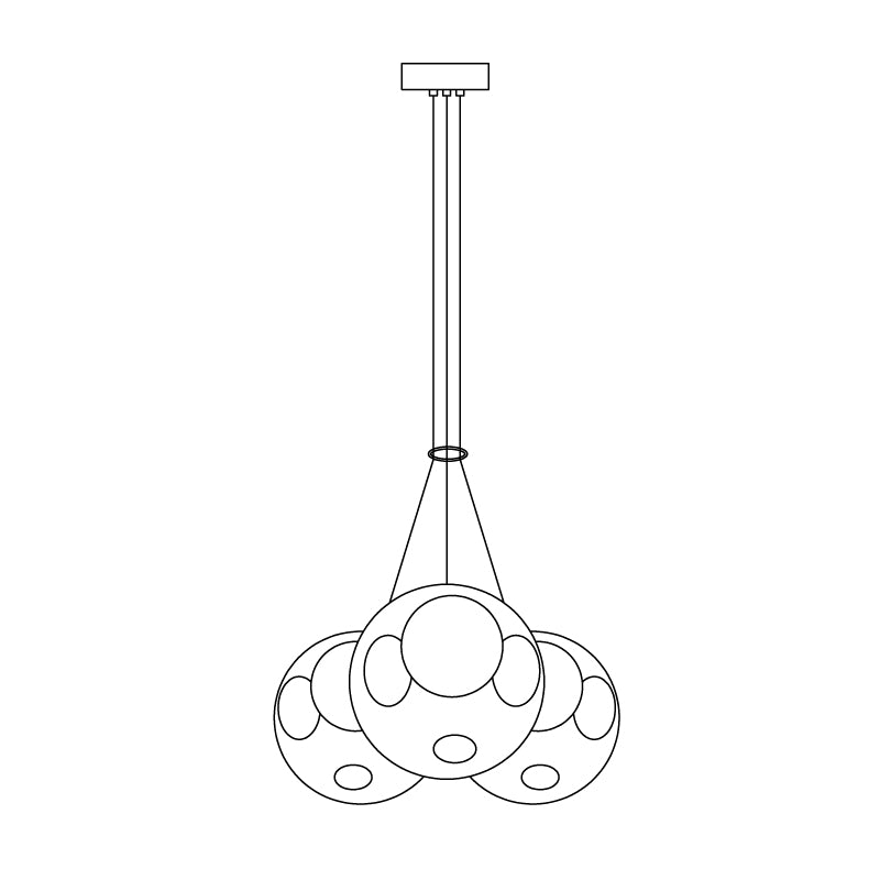 28 Multiple Colour Chandelier - Cluster