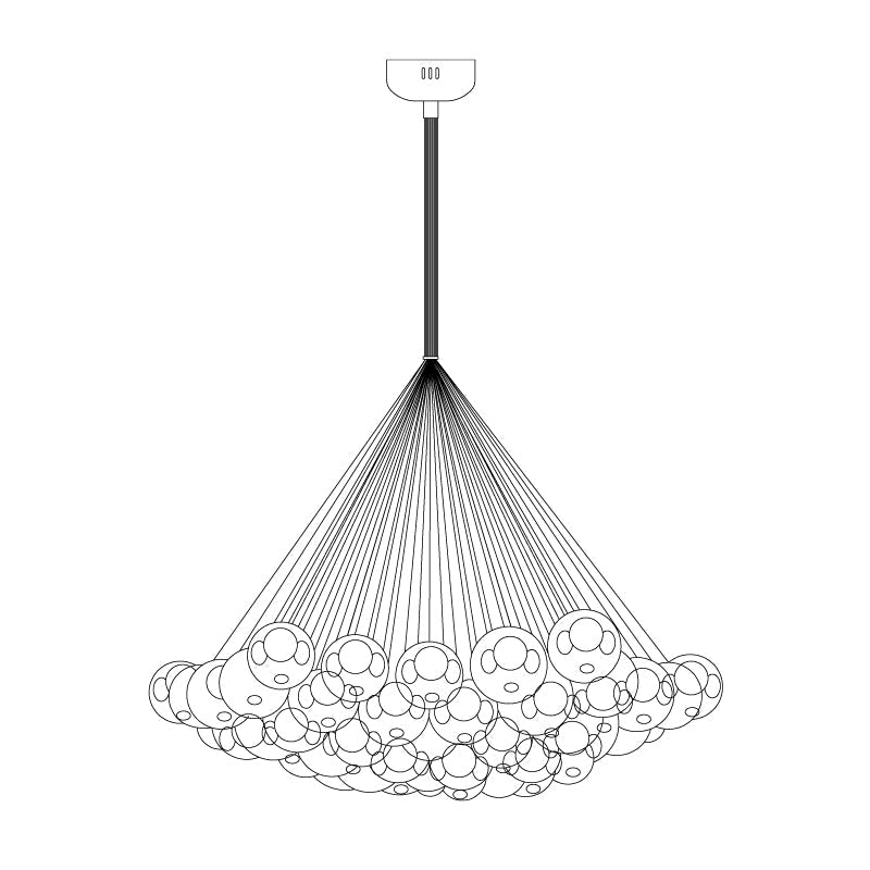28 Multiple Colour Chandelier - Cluster