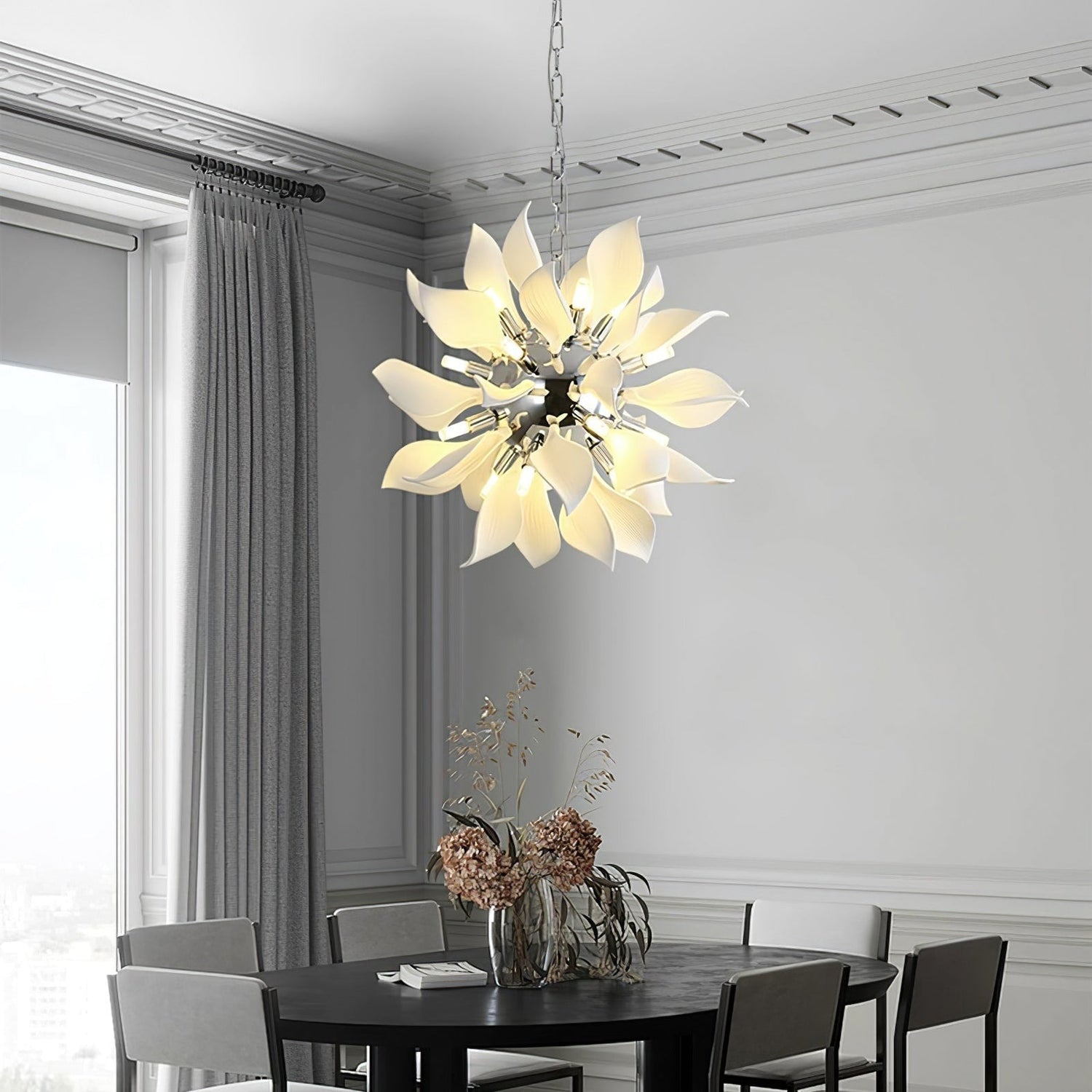 Ceramic Petals Blooming Chandelier