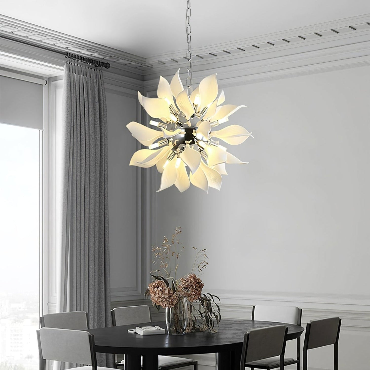Ceramic Petals Blooming Chandelier