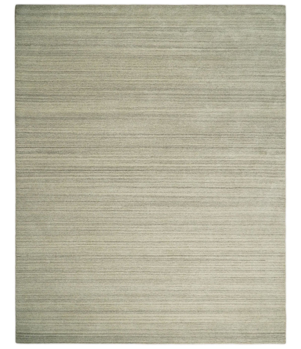 Custom Made Hand Tufted Solid Shaded Brown, Beige and Gray Area Rug