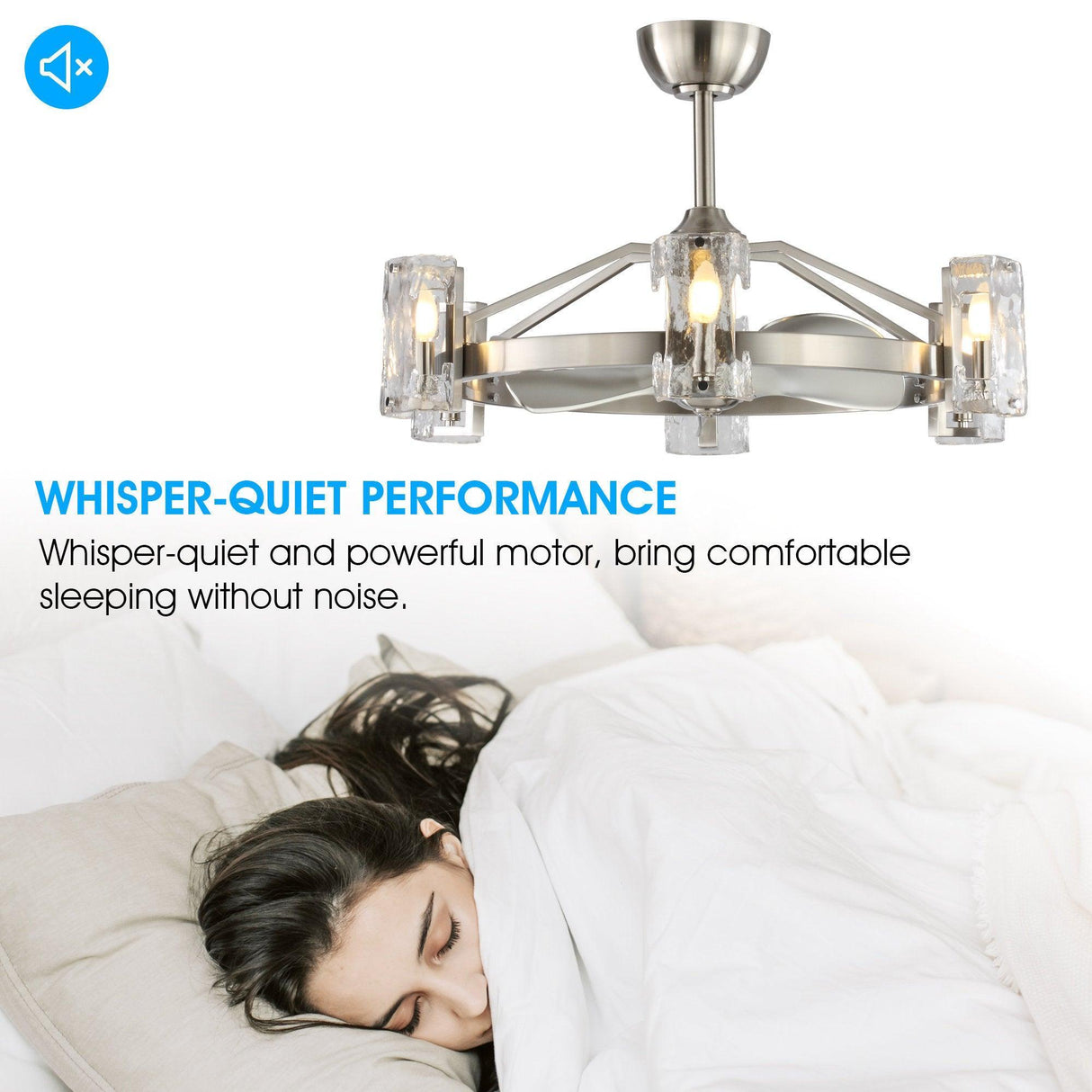 34" Bucholz Modern DC Motor Brushed Nickel Downrod Mount Reversible Ceiling Fan with LED Lighting and Remote Control