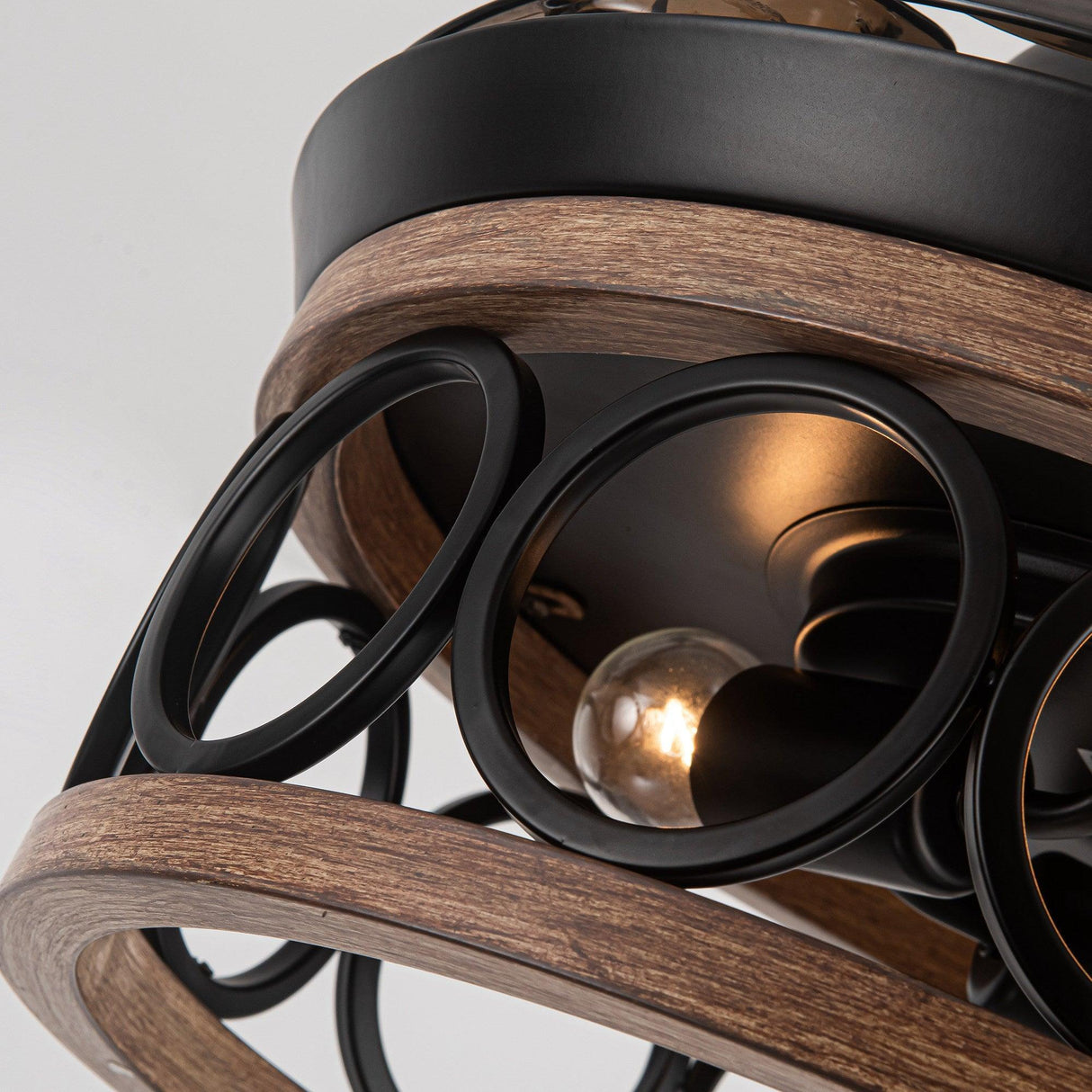 36" Mirelle Farmhouse Downrod Mount Ceiling Fan with Lighting and Remote Control