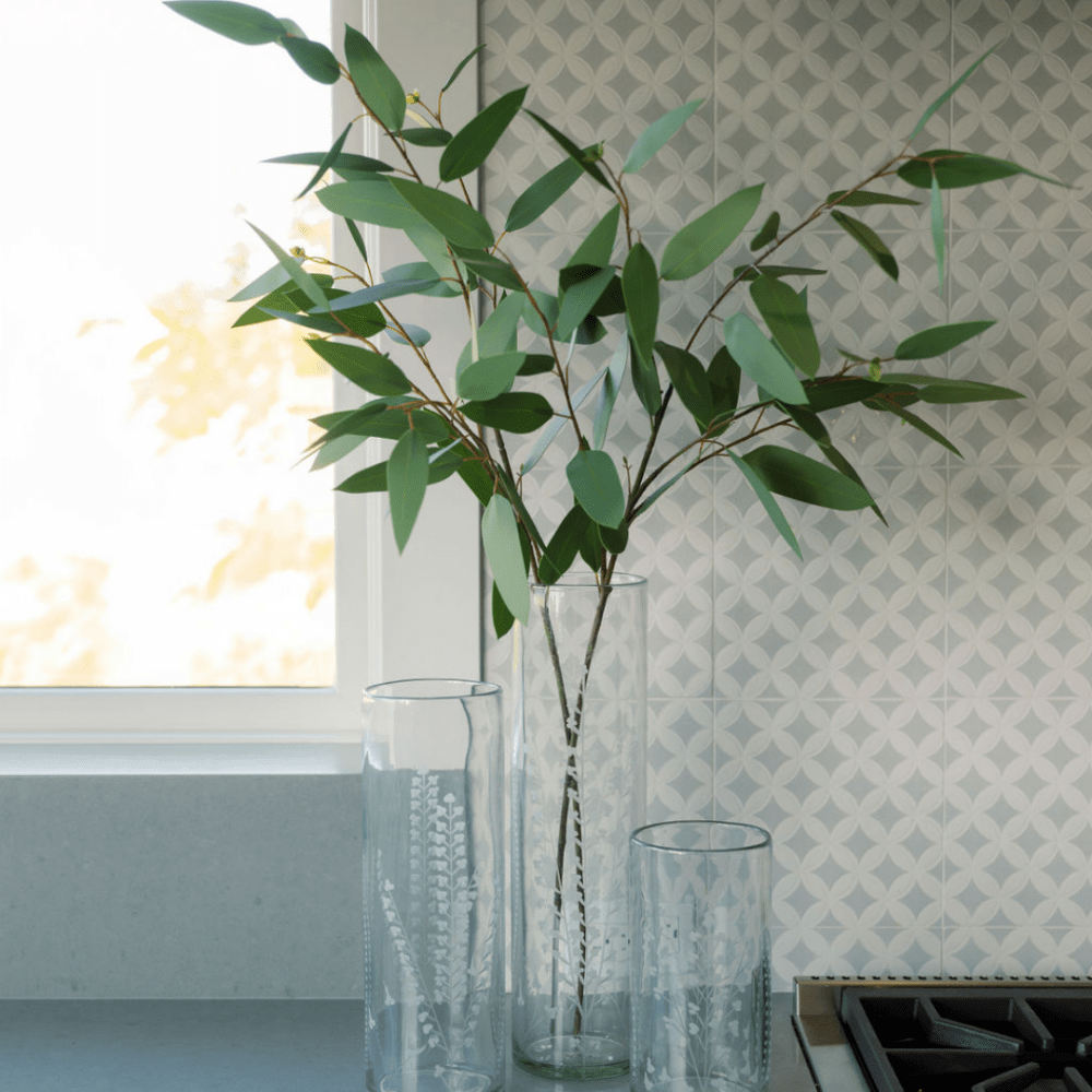 Etched Glass Tall Vases & Candleholders