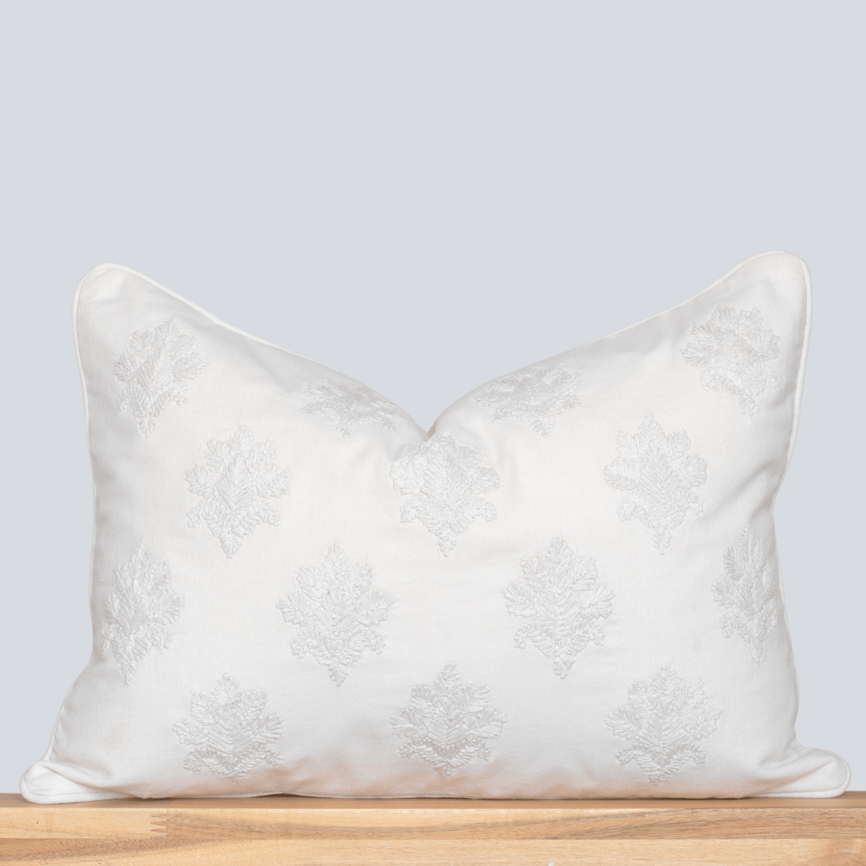 Arden Embroidered Pillow Cover | Natural | Lumbar