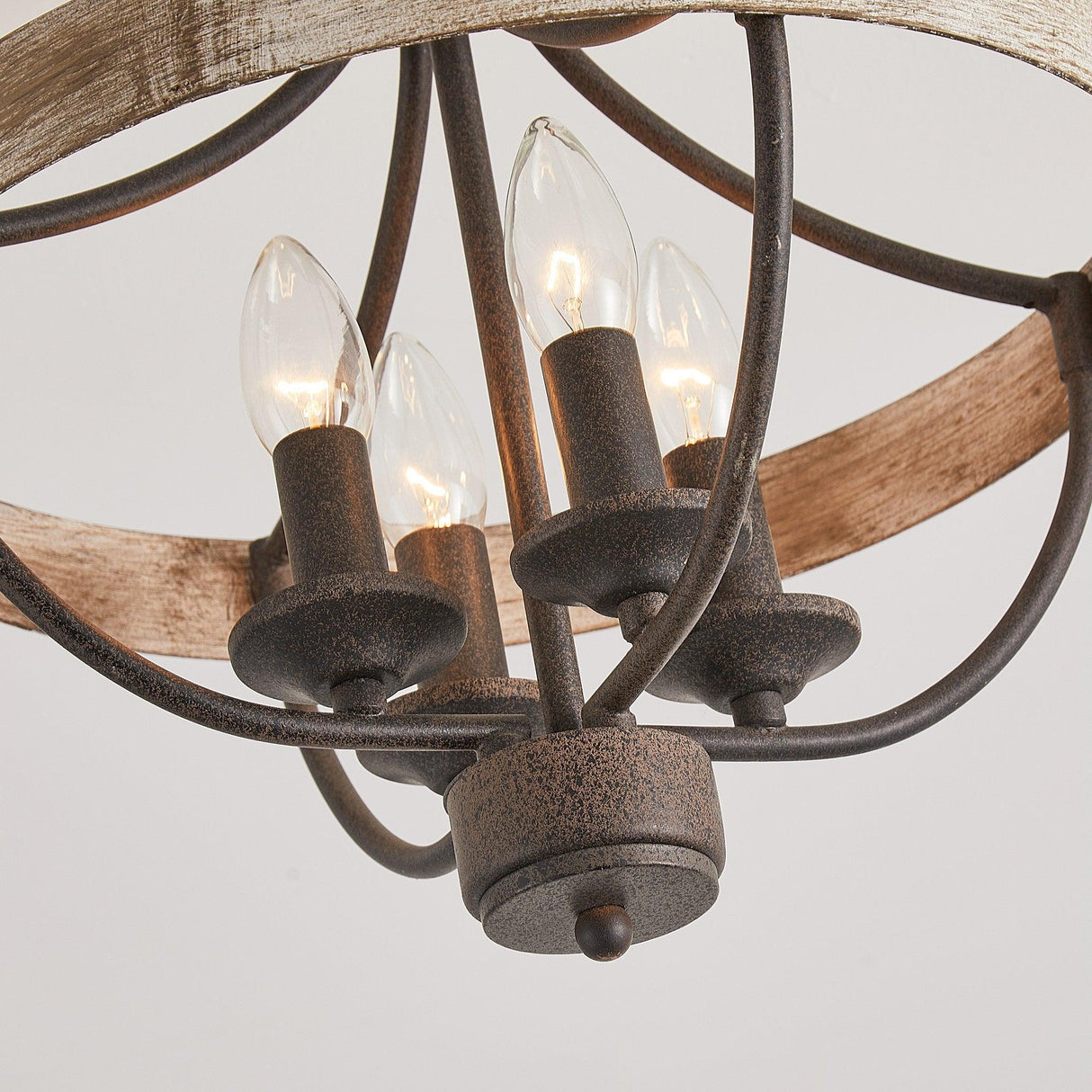 4-Light Industrial Ceiling Light