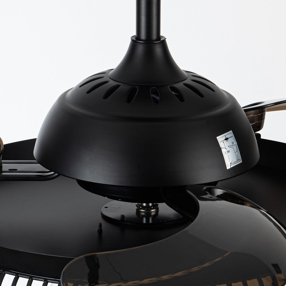 42" Modern Downrod Mount Crystal Ceiling Fan with Lighting and Remote Control