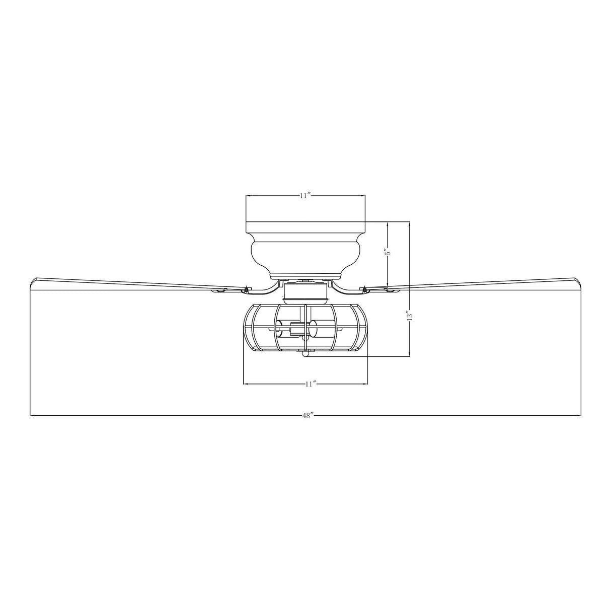 48" Thurber Industrial Satin Nickel Flush Mount Reversible Ceiling Fan with Lighting and Remote Control