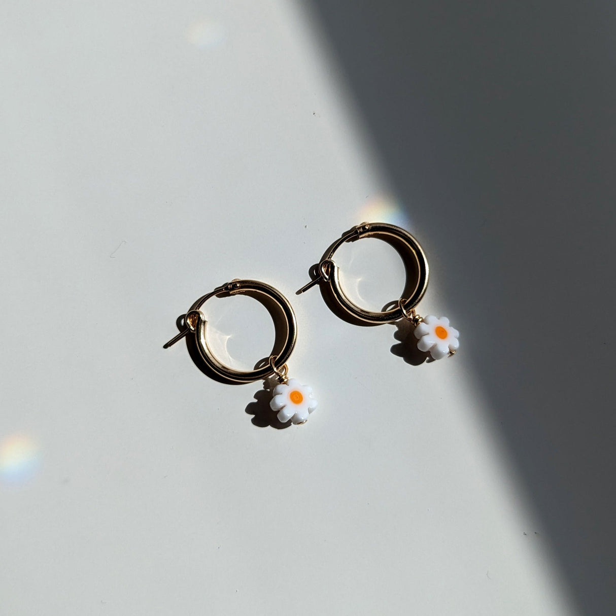Charm Hoop Earrings | Daisies