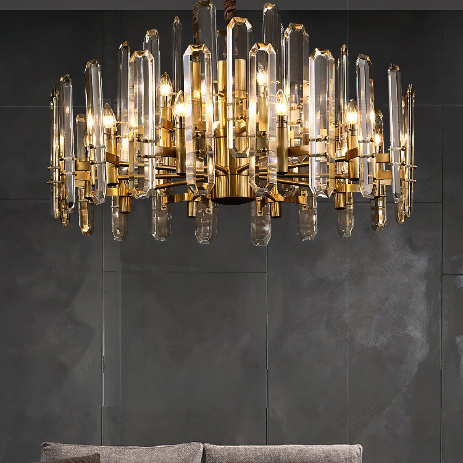 Browning Prism Round Chandelier 24"