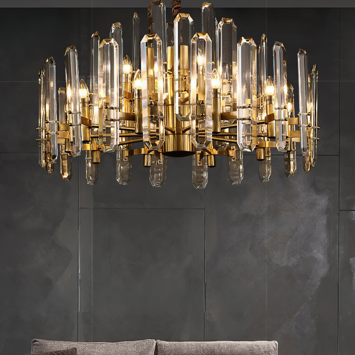 Browning Prism Round Chandelier 36"