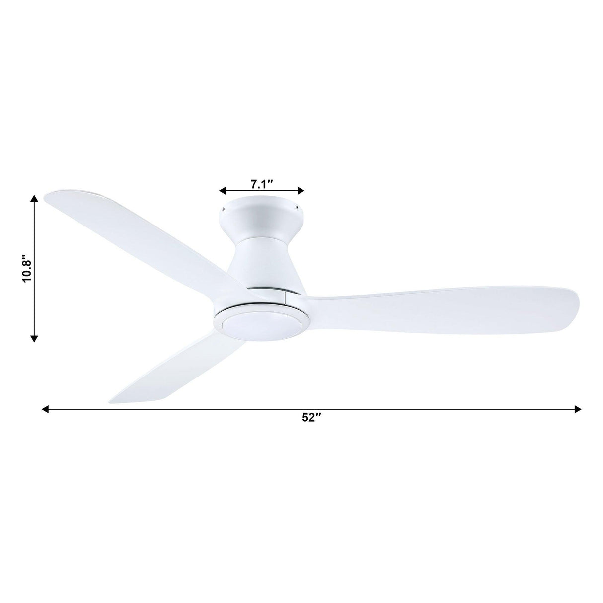 52" Ahmedabad Industrial DC Motor Flush Mount Reversible Ceiling Fan with LED Lighting and Remote Control
