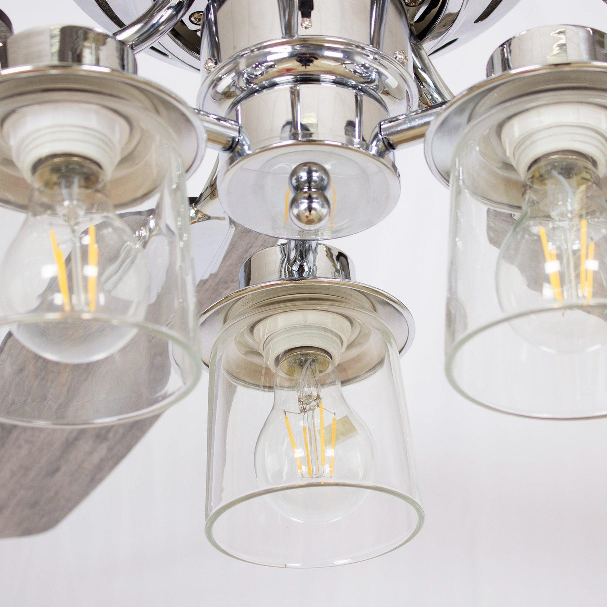 52" Bangatore Traditional Chrome Flush Mount Reversible Ceiling Fan with Lighting and Remote Control