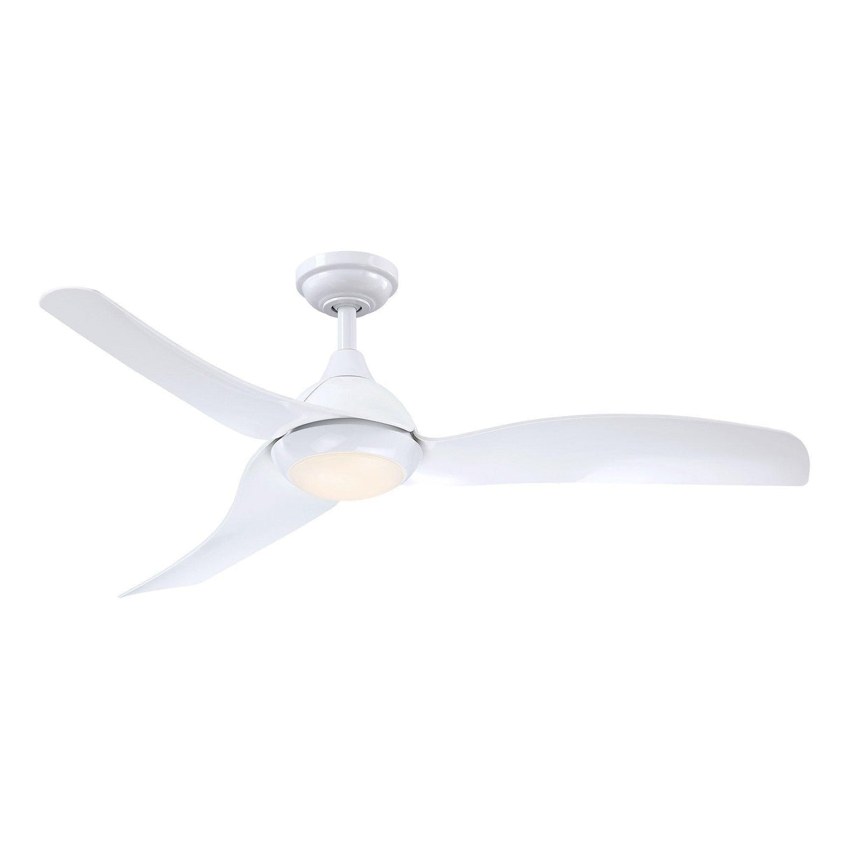 52" Industrial DC Motor Downrod Mount Reversible Ceiling Fan with LED Lighting and Remote Control